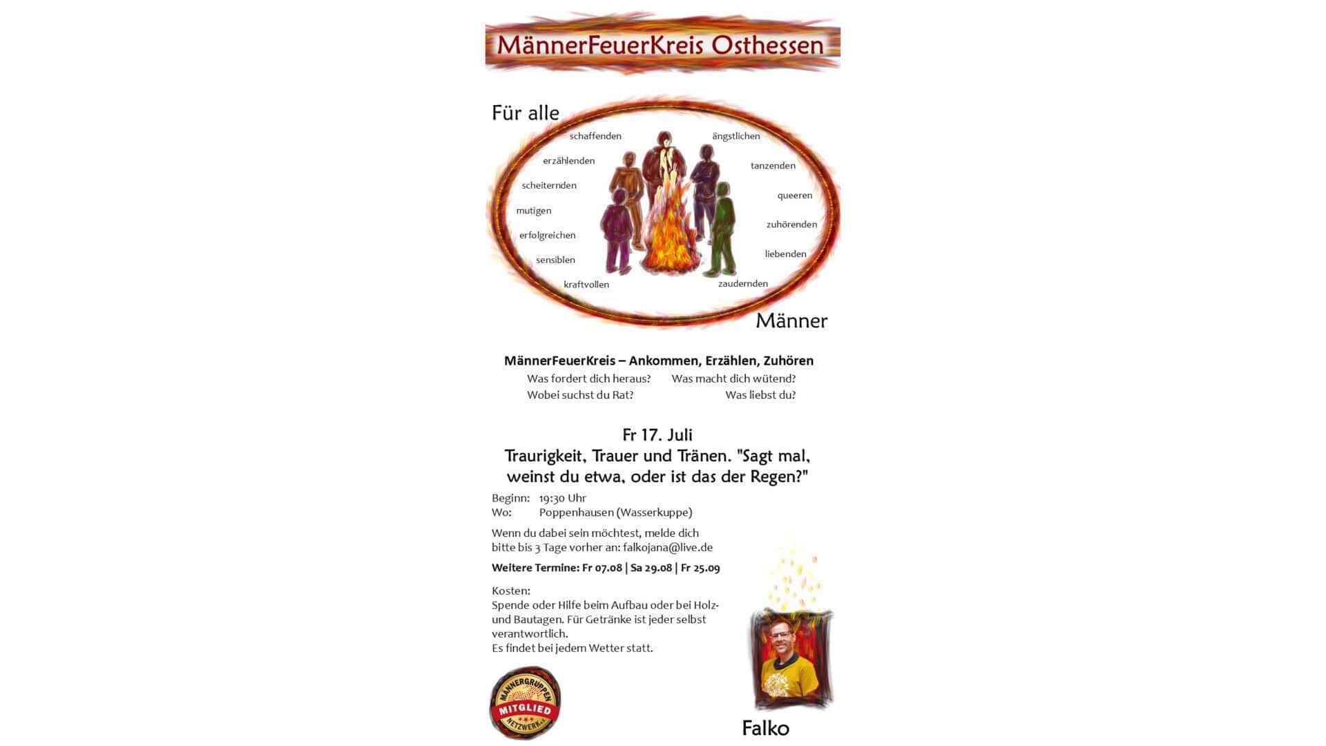MännerFeuerKreis Osthessen bei MännerFeuerKreis, Gemeinschaft und Männergesundheit.